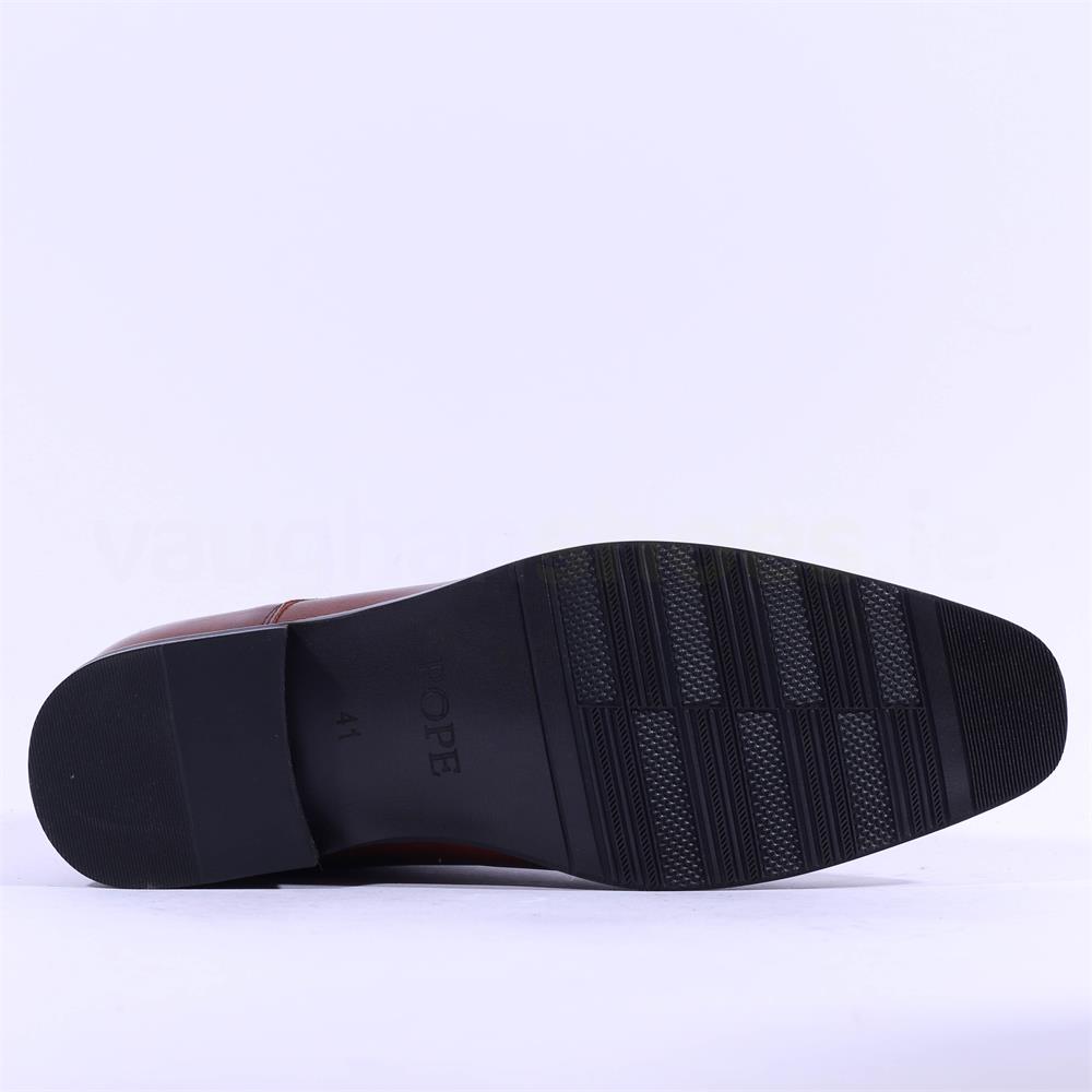 Brent Pope Laced Plain Toe Shoe Cognac Vaughan Shoes Ireland